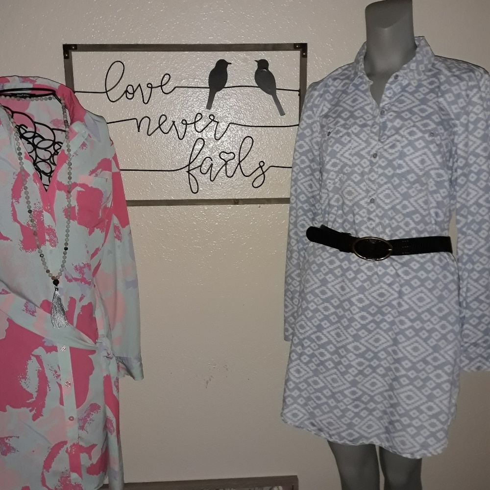 Lucky brand blue & white dress or tunic